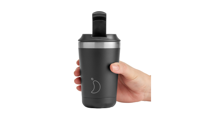 Chilly's Original Coffee Cup 340ml Monochrome Black