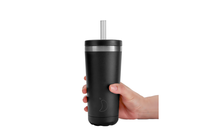 Chilly's Original Straw Coffee Cup 500ml Monochrome Black