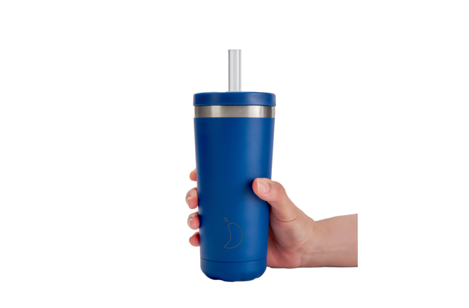 Chilly's Original Straw Coffee Cup 500ml Matte Blue