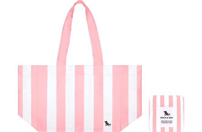Dock & Bay Foldable Bag Medium malibu pink