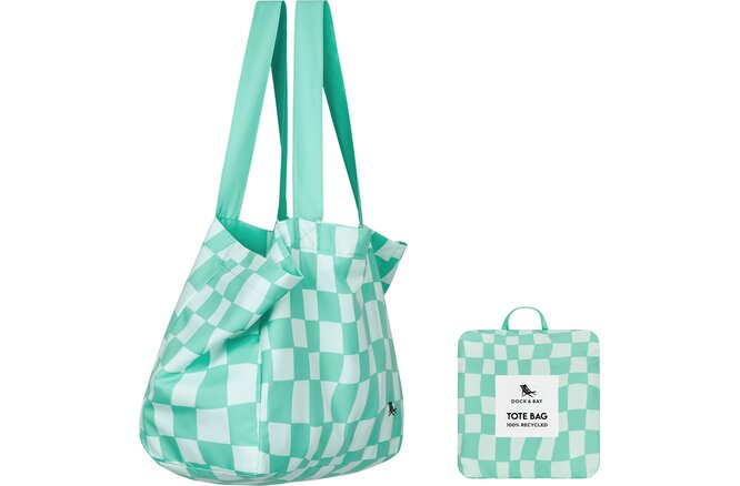 Dock & Bay Foldable Bag Medium check mate