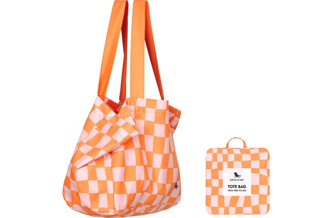 Dock & Bay Foldable Bag Medium groovy check