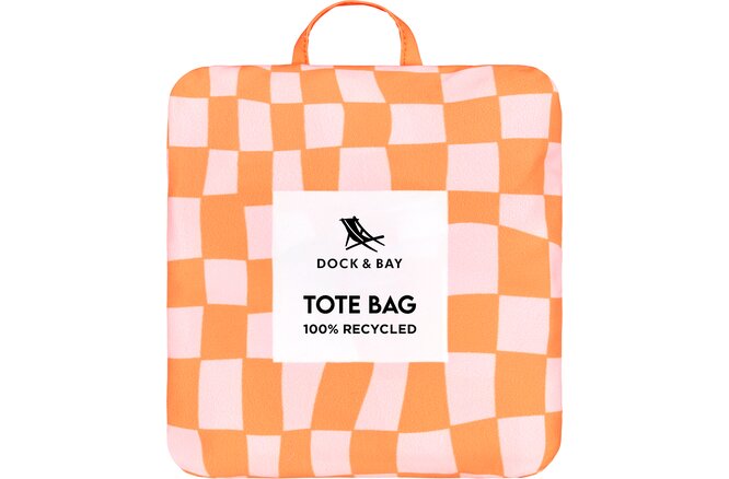 Dock & Bay Foldable Bag Medium groovy check