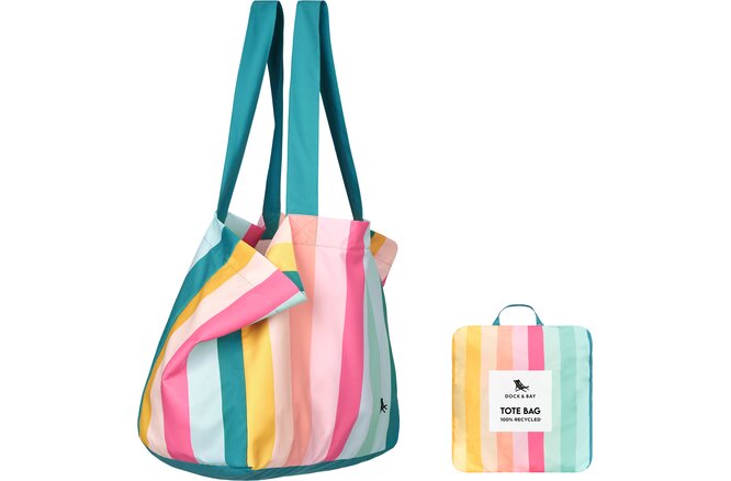 Dock & Bay Foldable Bag Medium coastal candy