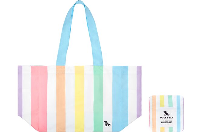 Dock & Bay Foldable Bag Medium unicorn waves