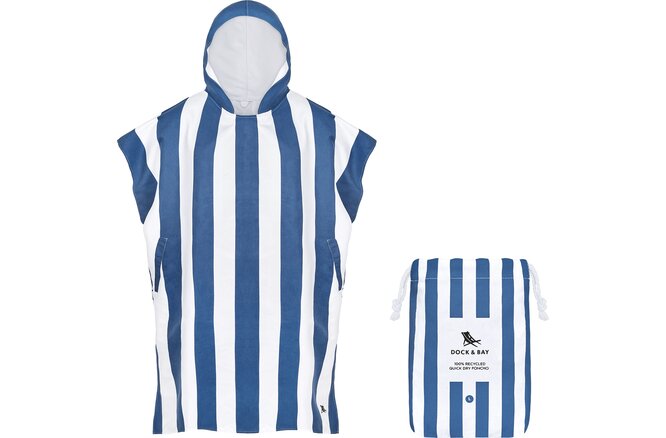 Dock & Bay Poncho Adults whitsunday blue