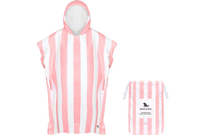 Dock & Bay Poncho Adults malibu pink