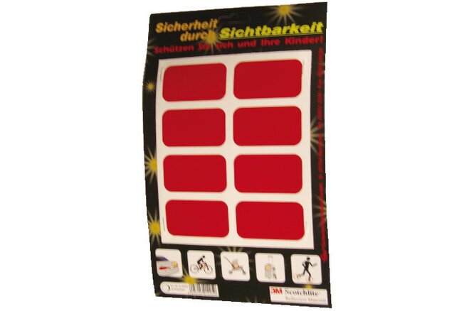 Reflektorfolie selbstklebend 3M Qualität Set à 8 Stk. rot
