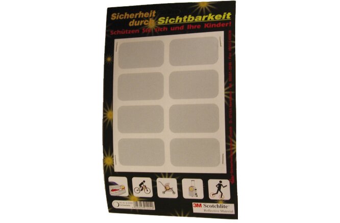 Reflektorfolie selbstklebend 3M Qualität Set à 8 Stk. weiss