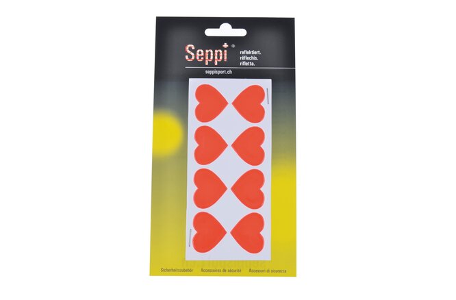 Seppi reflektierende Herz selbstklebend rot