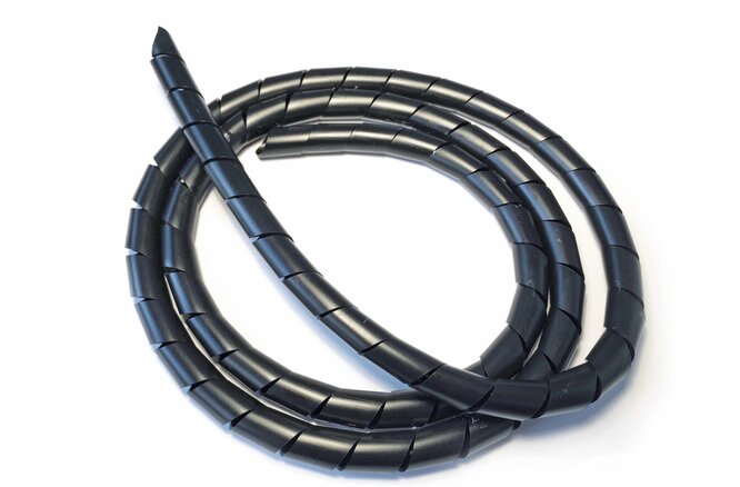 Spiralkabelhülle Ø 3 - 8 mm schwarz total 5 m