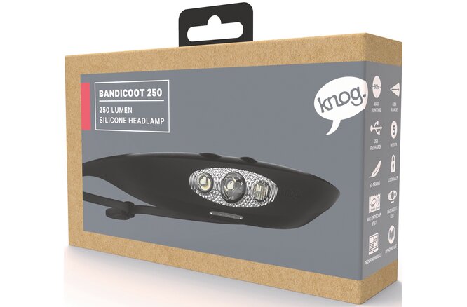 Knog Stirnlampe Bandicoot 250 black