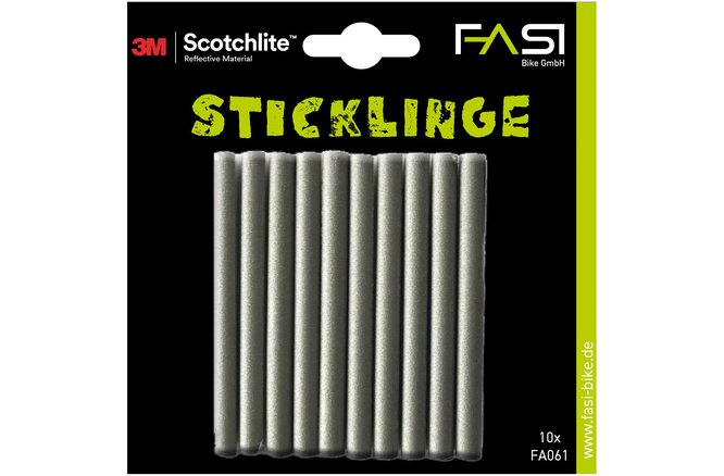 FASI Speichenreflektor Sticklinge Set à 10 Stk. silber