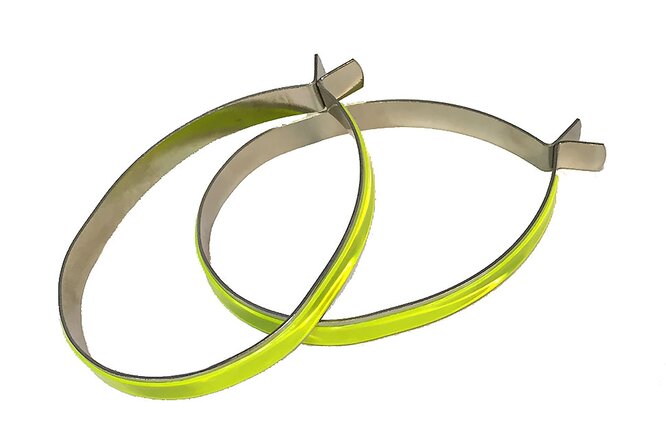 FASI Hosenspangen 8 mm Edelstahl gelb refektierend