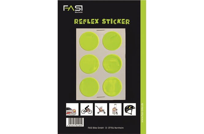 Fasi reflektierende Kreise 3cm selbstklebend gelb