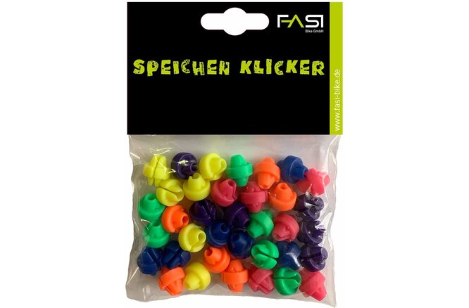 FASI Speichenklicker Beutel à 36 Stück o. Reflektoren, farblich sortiert