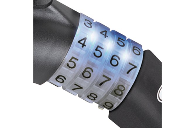 Abus Spiralkabelschloss Raydo Pro 1450/185 Code mit Halter TexKF... schwarz