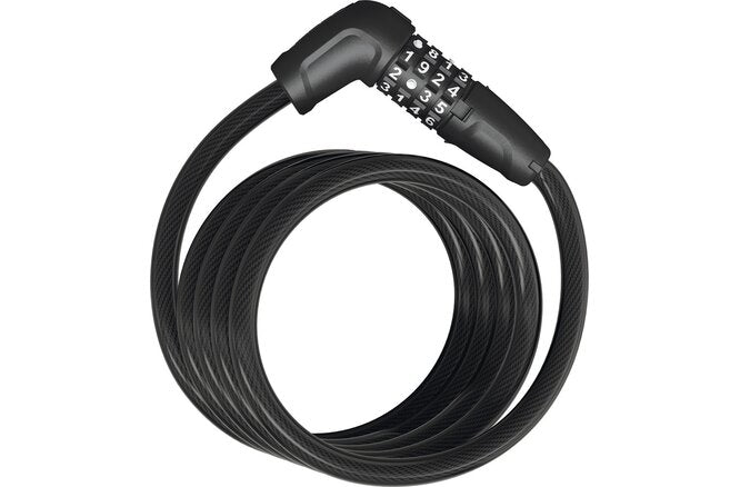 Abus Spiralkabelschloss Numero 5510C/180 Code ohne Halter... schwarz
