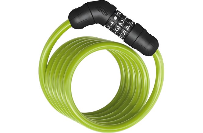 Abus Spiralkabelschloss Star 4508C/150 Code ohne Halter grün