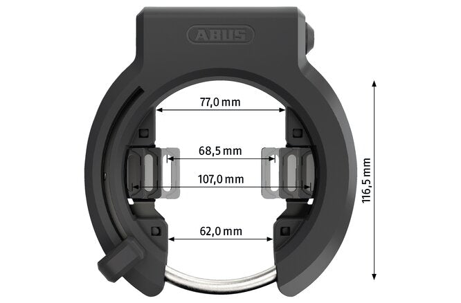 Abus Rahmenschloss Granit XPlus 6950M NR ohne Halter & Kette... 6KS/100 mit Satteltasche ST5950 schwarz