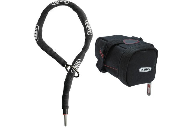 Abus Schlaufenkette Adaptor Chain Classic 5.5KS/130 mit... Satteltasche ST5950 schwarz