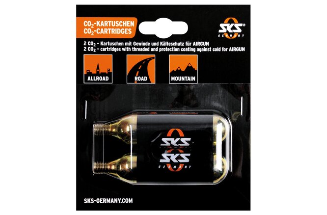 SKS CO2-Patronen 2 x 16 g mit Gewinde