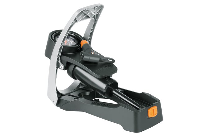 SKS Fusstretpumpe Airstep Alu/Kunststoff Multi Valve mit... Manometer schwarz-silber