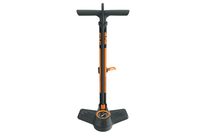 SKS Standpumpe Airkompressor Compact 10.0 Stahl Multi Valve... schwarz/orange