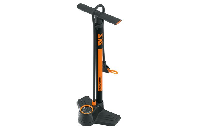 SKS Standpumpe Airkompressor Compact 10.0 Stahl Multi Valve... schwarz/orange