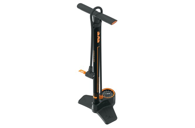 SKS Standpumpe Airkompressor 10.0 Stahl Multi Valve... schwarz/orange