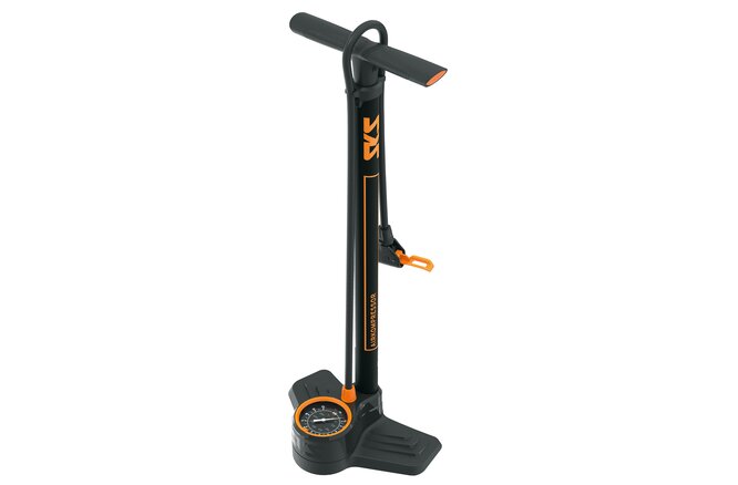 SKS Standpumpe Airkompressor 10.0 Stahl Multi Valve... schwarz/orange