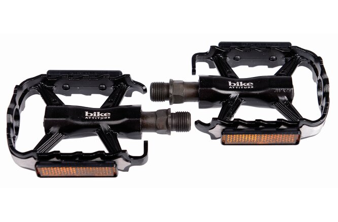 Bike Attitude Pedale MTB M224G-DU 9/16" Alu schwarz-silber