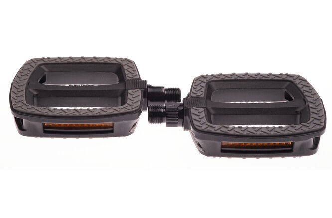 Bike Attitude Pedale C316DU 9/16" Kunststoff mit Reflektoren... schwarz-grau