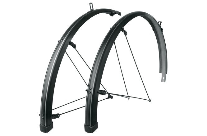 SKS Schutzblechgarnitur Bluemels Stripes Kunststoff 28" 45 mm... schwarz matt