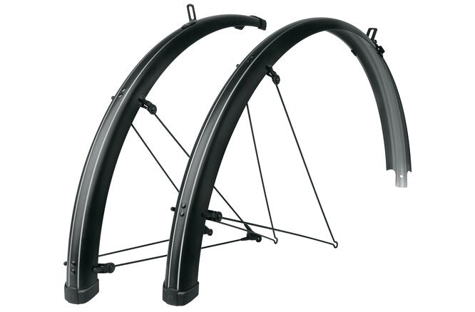 SKS Schutzblechgarnitur Bluemels Stripes Kunststoff 28" 55 mm... schwarz matt