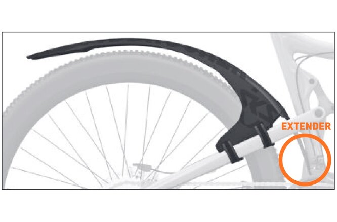 SKS HR-Steckschutzblechverlängerung... Mudrocker rear Extender schwarz