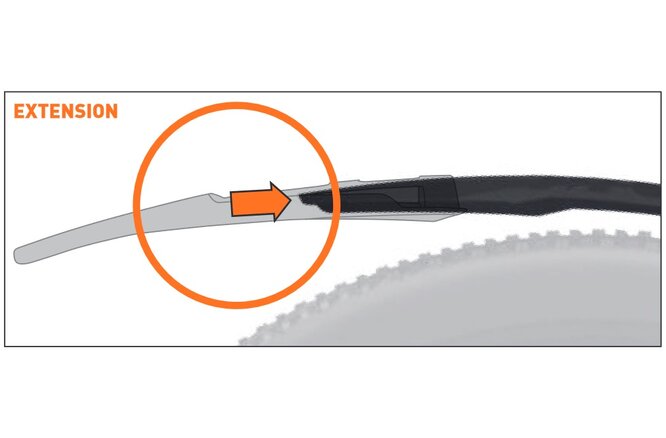 SKS HR-Steckschutzblechverlängerung... Mudrocker rear Extension 225mm schwarz
