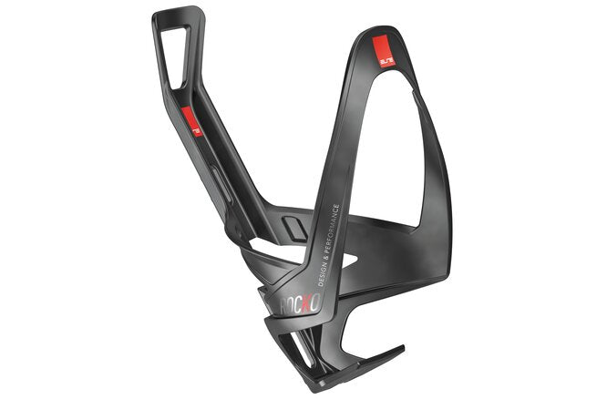 Elite Bidonhalter Rocko Carbon matt schwarz rot