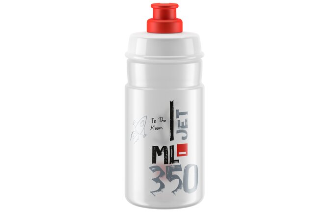 Elite Bidon Jet für Kinder 350 ml transparent-rot Ø 66mm