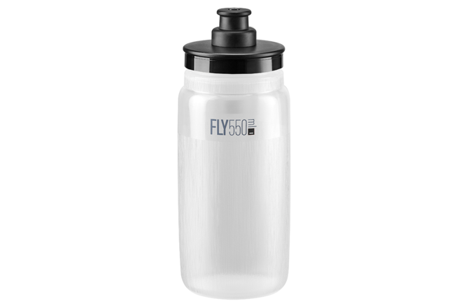 Elite Bidon Fly Tex 550 ml clear mit schwarzem Deckel