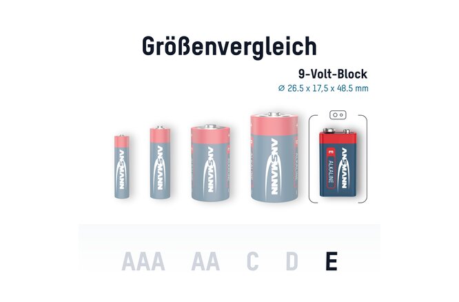 Ansmann Batterie Alkaline RED 9V E-Block 6LR61