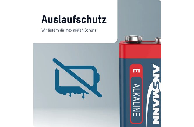 Ansmann Batterie Alkaline RED 9V E-Block 6LR61