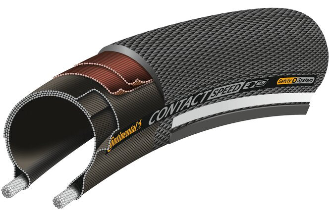 Continental Pneu Contact Speed 700x32C Starr mit Reflexstreifen... black