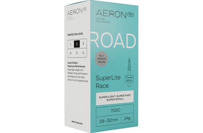 Aeron Schlauch Road 700C 28-32 mm SuperLite Race Prestaventil... Alu 42 mm