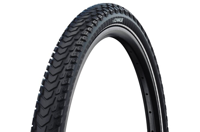 Schwalbe Pneu Marathon Mondial 700x42C Pro Falt mit... Reflexstreifen black