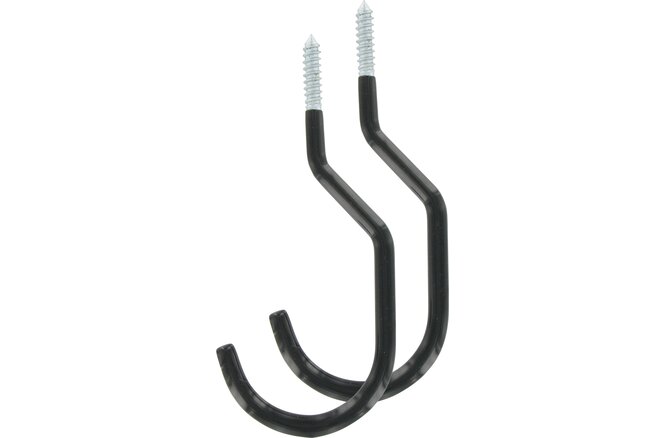 VAR Fahrradhaken PR-70302 Gr. L f. MTB plastifiziert per Paar schwarz