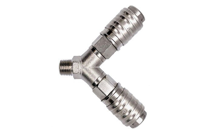 AZE Y-Verteiler mit Gewindeanschluss 1/4", inkl. 2x... Kupplung