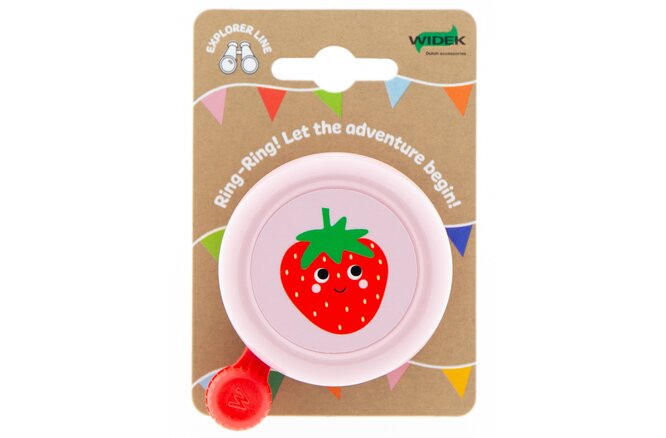 Widek Kinderglocke Explorer Strawberry Stahl lackiert in rosa... auf einer Karte