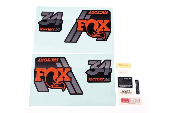 FOX 18 34 F-S orange Logo mat black