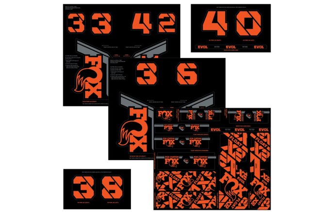 FOX Decal 21 Custom Fork & Shock factory orange